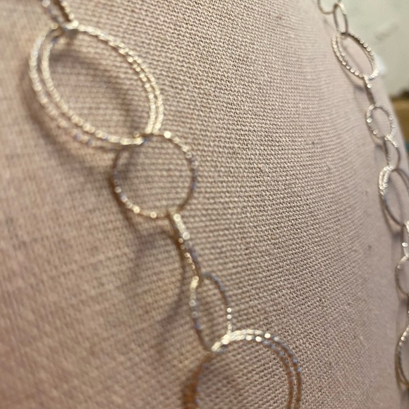 Gorgeous and long vintage 925 sterling silver interlocking circles necklace - Picture 13 of 13